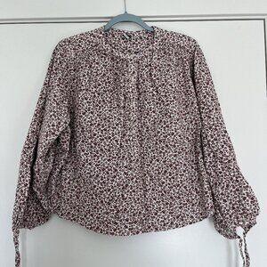 Old Navy Loose fit Floral Corduroy Blouse in size Medium